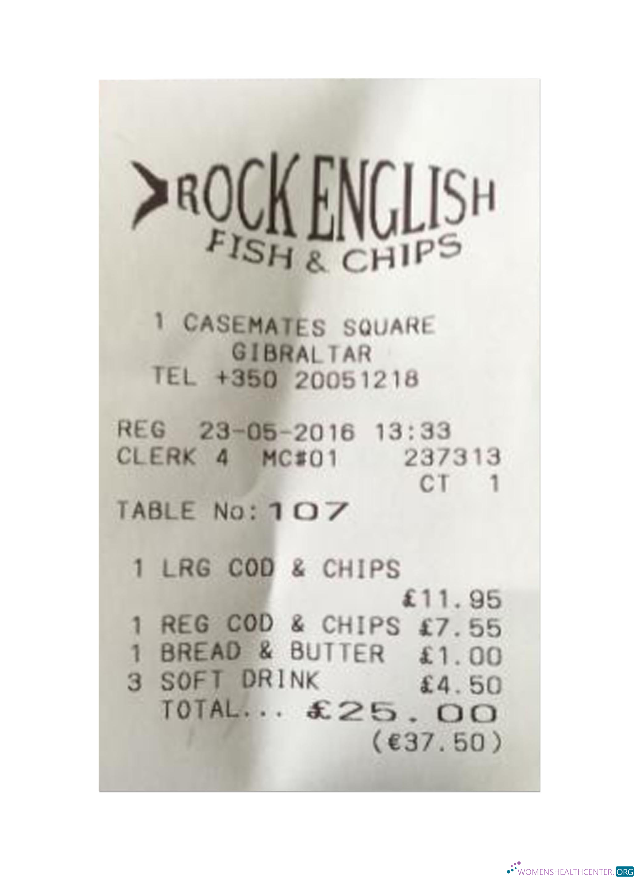 Download ROCK ENGLISH payment receipt Photoshop template